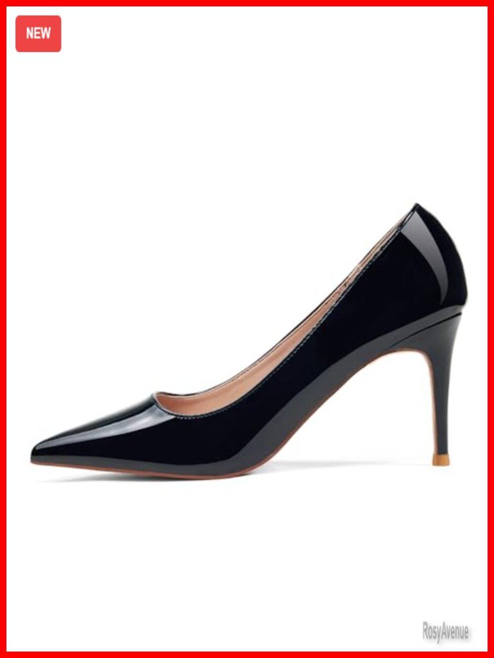 Pointed Toe Stiletto Heel Pull On Pumps 3 Inch Comfortable Dress Heels